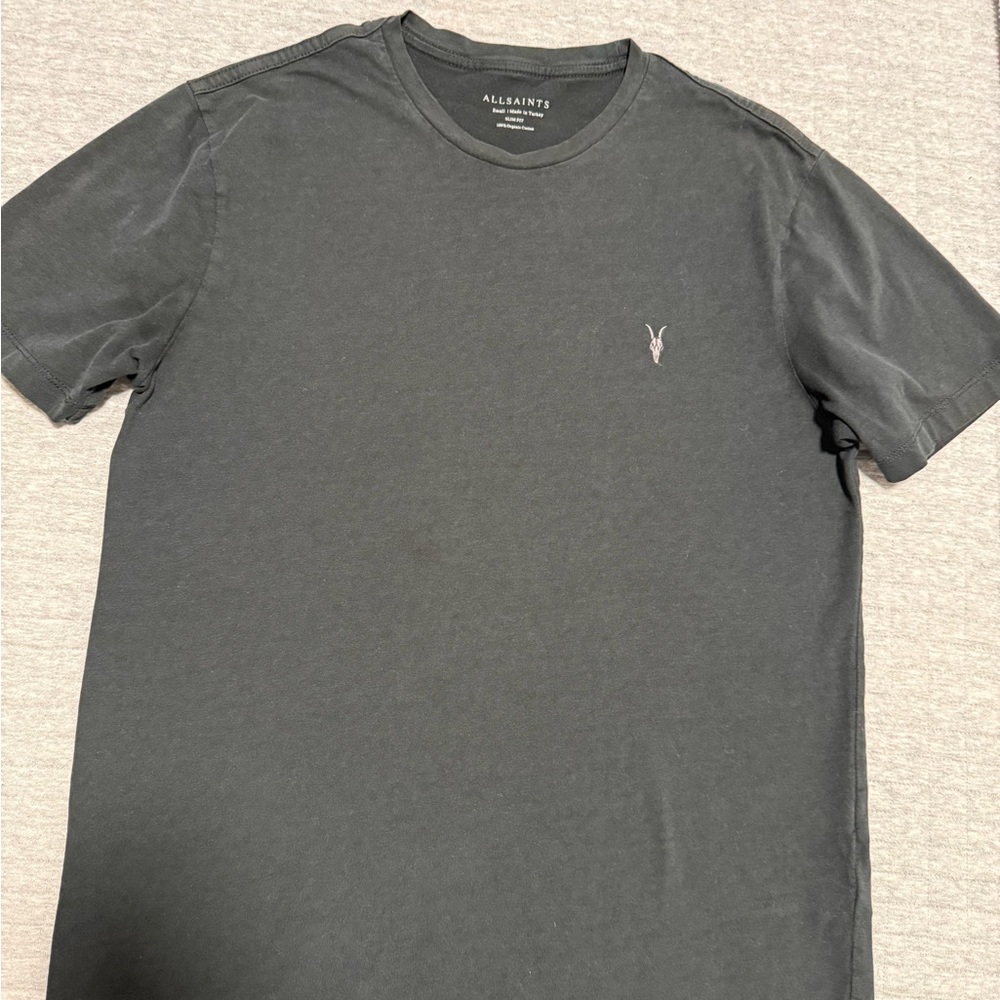 All Saints Men's Charcoal Tee